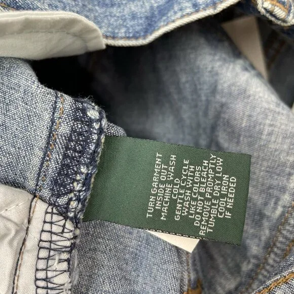 Lauren Ralph Lauren Jeans Co Classic Bootcut Pocket Flap Western Blue Womens 10 - Picture 7 of 14